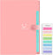 Forvencer Accordion File Organizer, Letter Size, 5 Pocket Expanding Folder, Cute with Labels for School Office Supplies