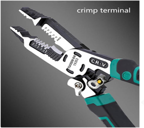 szhdxsy 10-in-1 Wire Stripper Tool, Multi-functional Pointed-Nose Pliers for Cable Stripping and Cutting