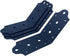 4 Pcs Heavy Duty Flush Inside 45-Degree Angle Bracket, 135 Degree Steel Tie Plate Connector for Post and Beam