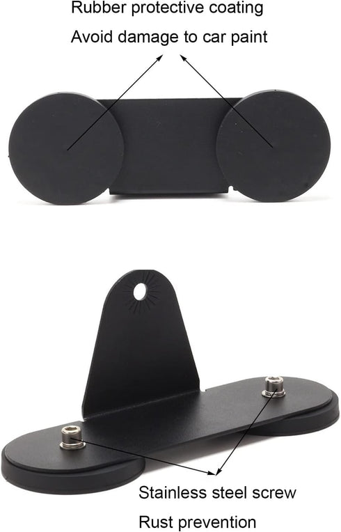 2PCS (D66-1.76lb) LED Bar Strong Magnetic Mounts, Universal Magnetic Base Light Mount Rubber Pad Bracket Sucker Roof