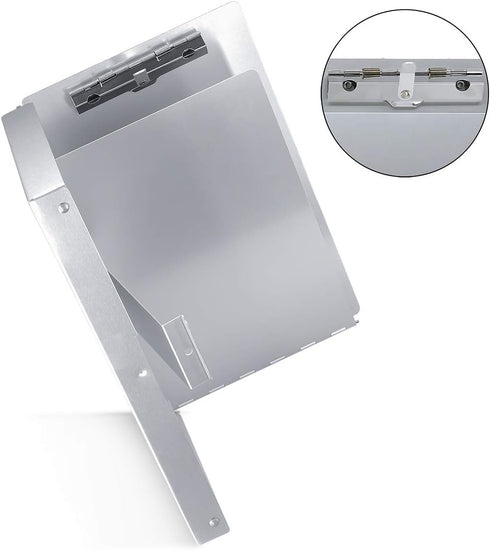 Small Aluminum Clipboard with Storage (Memo Size), Recycled Metal Snapak Form Holder Binder for Paper Size up to 5.5 x