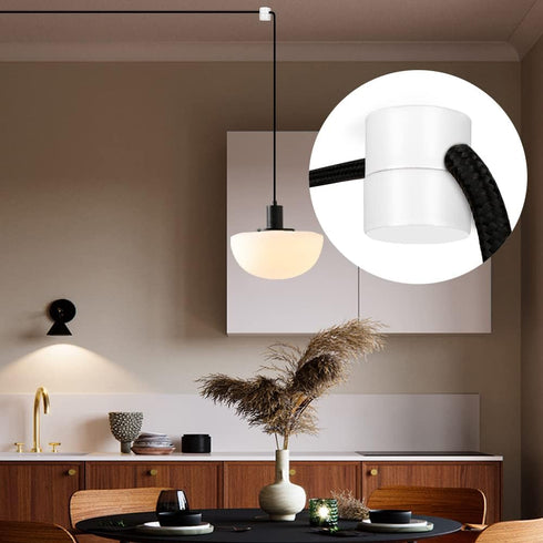 Zevnico 6 Pack Metal Swag Hooks for Ceiling Hanging Lights, Pendant Light Hook for Ceiling Lamp, White Ceiling Hooks