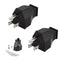 3 Prong NEMA 5-15P Power Adapter Replacement Plug, 3-Pin 15A 125V Male Rewirable Plug (2 Pcs, Black)