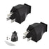 3 Prong NEMA 5-15P Power Adapter Replacement Plug, 3-Pin 15A 125V Male Rewirable Plug (2 Pcs, Black)