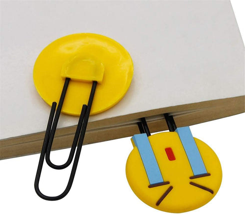Cute Bookmarks, Funny Paperclip Bookmark, Novelty Emoticon Book Marker for Kids, 10PCS Random