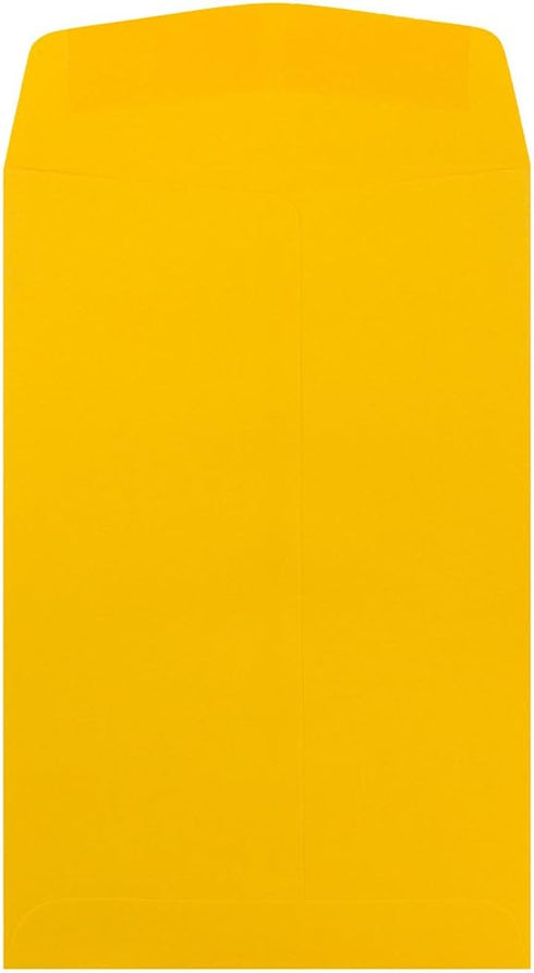 JAM PAPER 6 x 9 Open End Catalog Premium Envelopes, Sunflower Yellow, 50/Pack