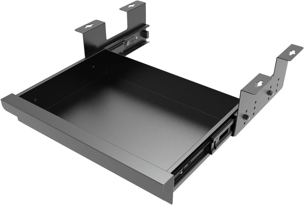 Beiyier Under Desk Sliding Drawer, Pull-out Storage Organizer for Office Desk or Table, Black