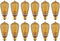 12-Pack Edison Light Bulb 40W - Vintage Squirrel Cage Filament Amber Glass