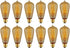 12-Pack Edison Light Bulb 40W - Vintage Squirrel Cage Filament Amber Glass