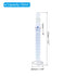 PATIKIL 100ml 3.3 Borosilicate Glass Graduated Cylinder with Stopper, High Transparency Hex Base Blue Graduations Measuring Cylinder for Lab Home Use, Clear
