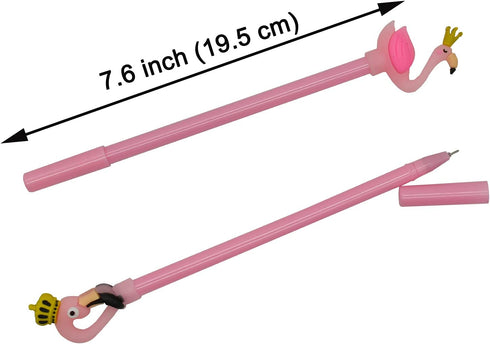 Maydahui 28PCS Crown Flamingo Shaped Rollerball Pen Black Gel Ink Pens Cute Animal Design for Office School Home by Maydahui