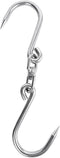 SATONBEYI 1pcs Swiveling Meat Hooks for Hanging, 11.8 Inches Stainless Steel Butcher Hook