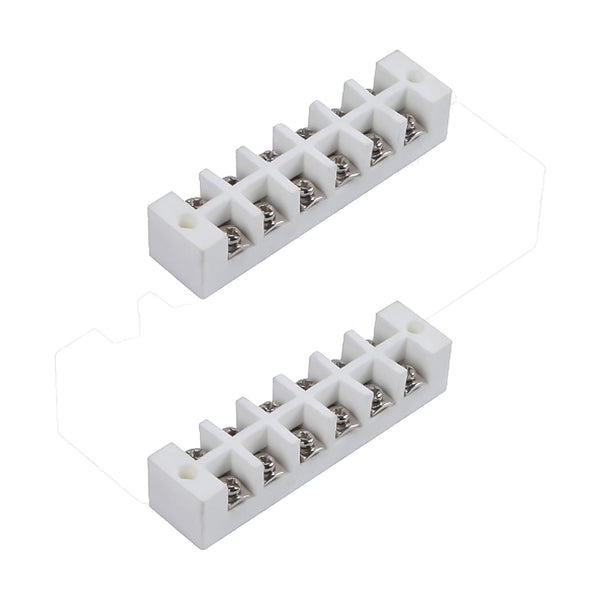 6 Way TB Ceramics Terminal Blocks, 250V High Temp Porcelain Ceramic Connectors,