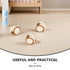 4Pcs Holibanna Stem Casters with Brake, Swivel Silent Nylon Wheels for Nursery Bed Frame Replacement, Heavy Duty