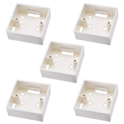 uxcell 5pcs Wall Switch Box Electrical Outlet Mounting Cassette, Single Gang, Easy Installation