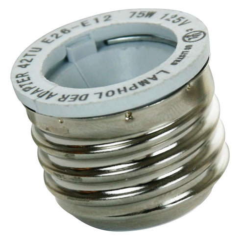 E26 E12 Bulb 75W Bulb-to-Fixture Pack 6 Diodesy- to Socket Adapter Medium to Candelabra Screw Socket Maximum Wattage