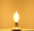 Lamsky E14 Bulb Bulb,Warm 2700K 40W 110V/220V Glass,No-Dimmable (12-Pack) European Base LED Filament Candle Shape Light