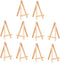 Tofficu 10pcs Wooden Art Easel Tabletop Mini Easel Stand for Home Decoration, Lock and Key Charms, Bamboo Pine