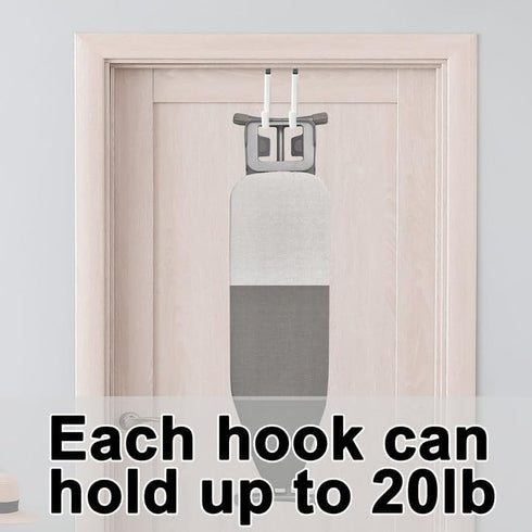 8 Pack Over Door Hooks, White Vinyl Coated Heavy Duty Z Hooks for Hanging Towels, Clothes, Shoes, Bags
