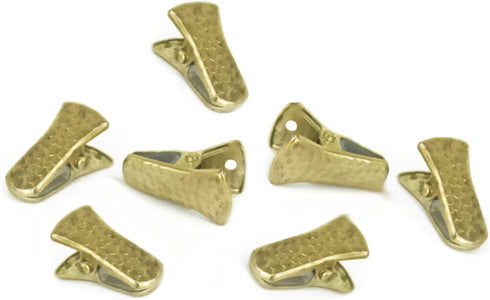Metal Bulldog Clips for ID Badge Holders, Mini Alligator Grip Style for Lanyards Jewelry, Antique Gold