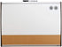 Quartet Combination Magnetic Whiteboard & Corkboard, 17" x 23", Combo Black/Silver Frame Board