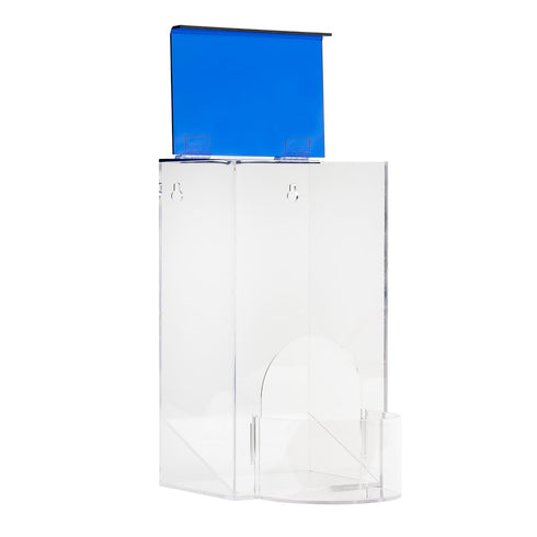 Packets, Inevibe Earplug Holder, Universal Clear Acrylic Storage with Blue Lid for Small Bulk Accessories - Finger