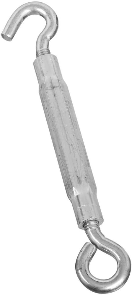 National Hardware N221-887 Hook and Eye Turnbuckle, Zinc Plated, 3/8" x 10-1/2"