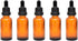 5 Pack 0.5 oz Empty Glass Dropper Bottles - Leak Proof Travel Containers for Essential Oil Liquids