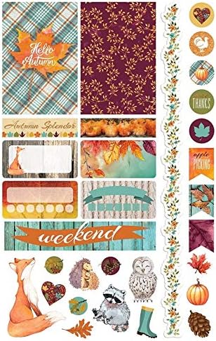 Paper House Productions STPL-0016 Autumn Woods Weekly Kit Planner Stickers, 3-Pack