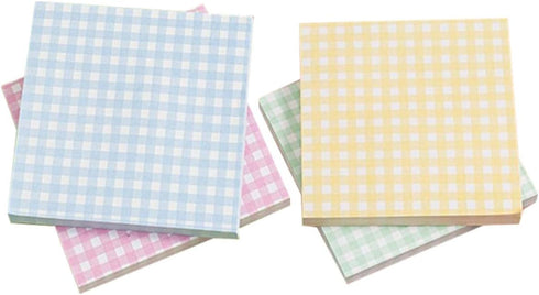 STOBOK 4 Plaid Element Sticky Page Markers - Grid Writing Notepad Memo Stickers, Small Note Pads for Portable Student