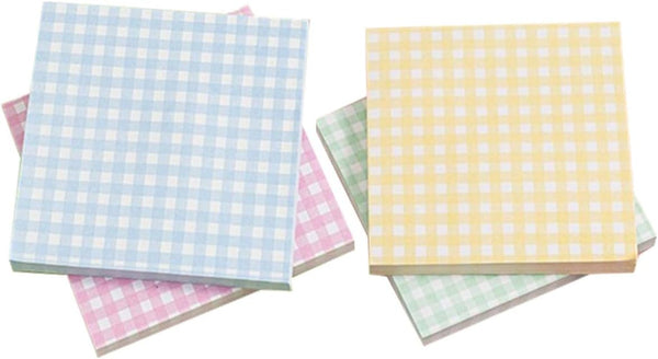 STOBOK 4 Plaid Element Sticky Page Markers - Grid Writing Notepad Memo Stickers, Small Note Pads for Portable Student