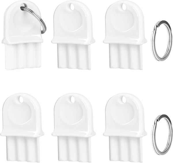 Sankoly 6 Pcs Paper Towel Dispenser Key Hard Plastic Universal Waffle Toilet Paper