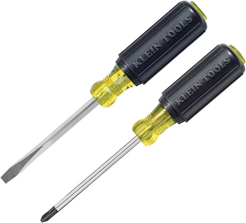 Klein Tools 85442 2-Piece Screwdriver Set, Made in USA, Cushion Grip, Heat Treated, #2 Phillips and 1/4 Keystone