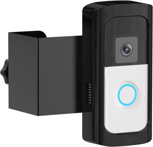 Anti-Theft Video Doorbell Mount, No Drilling Door Bracket for Video Doorbell 2/2020 Release (Black)