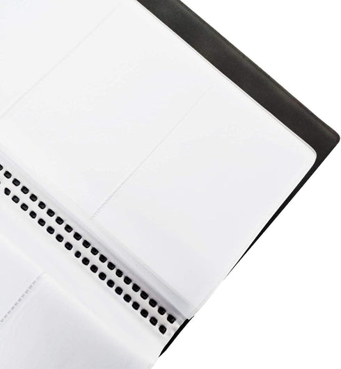 ZUFECY Business Card Organizer, Portable Holder Book for 120 Cards with Binder File Sleeve Storage