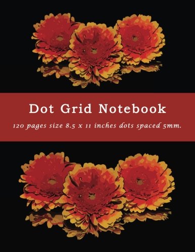 Dot Grid Notebook 120 Pages Size 8.5 x 11 Inches: Black Dots Spaced Bullet Grid Journal Design