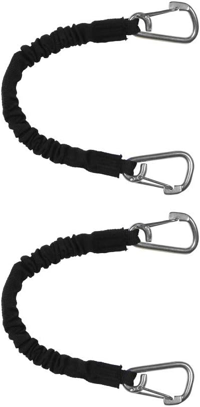 Extreme Max 3006.2879 BoatTector 2-Pack High-Strength Line Snubber & Storage Bungee, 12" with Medium Hooks