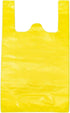 LazyMe T Shirt Bags, Plastic Bags with Handles for Grocery and Retail Shopping, 12x20 Inch, Yellow, 50pcs
