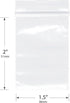 Plymor 1.5" x 2" Zipper Reclosable Plastic Bags (Pack of 200), 2 Mil