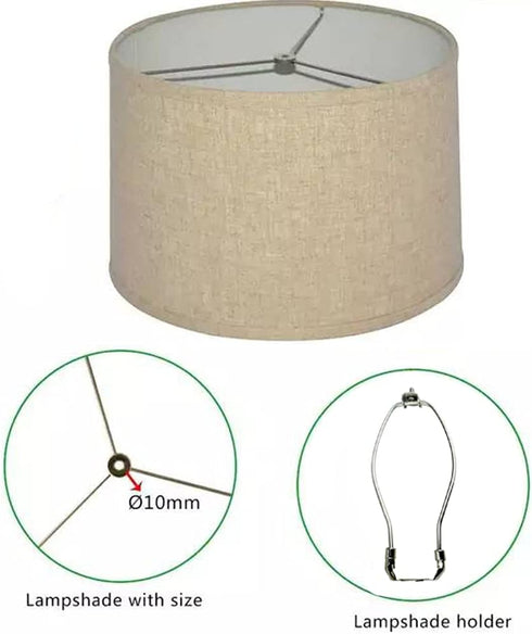 Harp,10 Inch Set (10 Inch Nickel,Pack 1) Lamp Lamp Shade Harp Holder with Harp, Saddle Base and Finial for Table