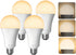 A21 3 Way LED Light Bulbs, 50 100 150 Watt Equivalent, E26 Base, 6/12/20W, 3000K Warm White, 4 Count