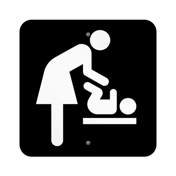 Fastasticdeals Aluminum Square Metal Sign Multiple Sizes Diaper Changing Table Female Public Service