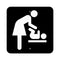 Fastasticdeals Aluminum Square Metal Sign Multiple Sizes Diaper Changing Table Female Public Service
