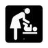 Fastasticdeals Aluminum Square Metal Sign Multiple Sizes Diaper Changing Table Female Public Service
