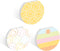 Gotcha Covered Smiley Face Sticky Note Pad Assortment - Set of 3 Round Flat Top Happy Note Pads, 3.5" Retro Rainbow, 50