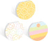 Gotcha Covered Smiley Face Sticky Note Pad Assortment - Set of 3 Round Flat Top Happy Note Pads, 3.5" Retro Rainbow, 50