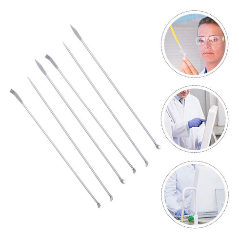 Hemobllo Stainless Steel Micro Lab Sampling Scoop Set - 6PCS Micro Medicine Spoons for Laboratory