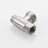3-way 3/8" and 1/2" Adapter Tee Connector, Stainless Steel 3/8" Water Line T Fitting, Brushed Nickel, 1 PCS.
