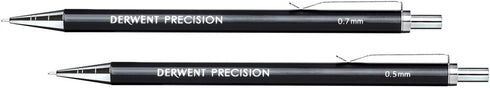 Derwent Mechanical Pencils 0.7, Metal Barrel, Precision, HB (2302429)