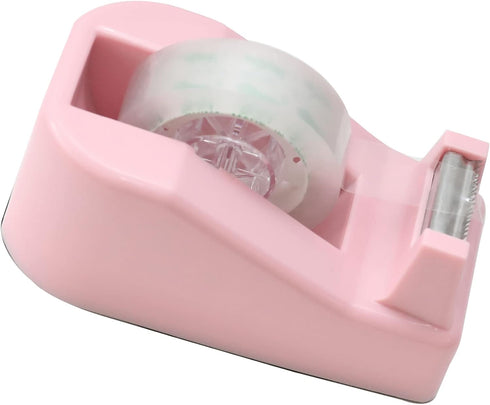 WELSTIK Desktop Office Tape Dispenser, Non-Skid Base for Packaging in Office, Restaurant, Pink